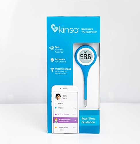 Kinsa Smart,Fever, Digital Medical Baby, Kid And Adult Termometro - Accurate, Fast, Fda Cleared Thermometer For Oral, Armpit Or Rectal Temperature Reading - Quickcare #TOP6