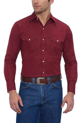 ELY CATTLEMAN Men's Long Sleeve Tone Western Shirt