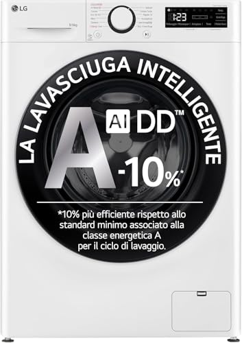 LG AI DD D4R3009NSWB Lavasciuga 9 / 6kg Serie R3