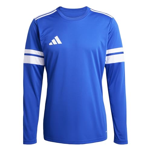 adidas Uomo Squadra25 Jersey Long Sleeve Shirt, Team Royal Blue/White, M