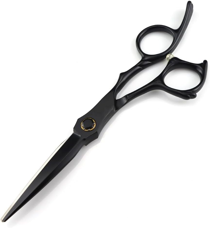 6 Inch Professional Hair Cutting Scissors - JP440C Black Bearing Barber Shears for Precision Hairdressing