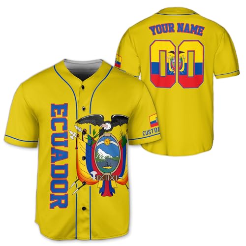 Ecuador Jersey Men, Ecuador Jersey Baseball, Personalized Ecuador Baseball Jersey Men miniatura 1