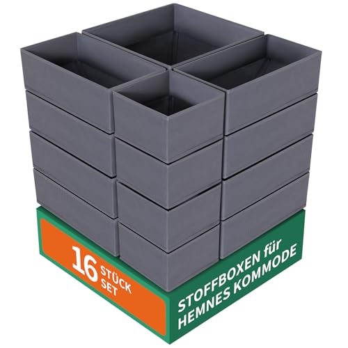 ORLISA Hemnes Organizador de gavetas IKEA (16 unidades), cor cinzenta