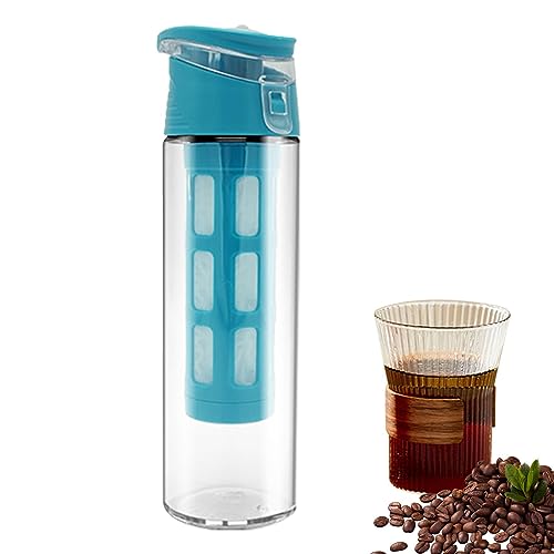 Jarra de café frío, botella de café helado, olla portátil de extracción fría de café de gran capacidad, olla de infusión fría a prueba de fugas, taza de viaje con tapa hermética, filtro de malla para