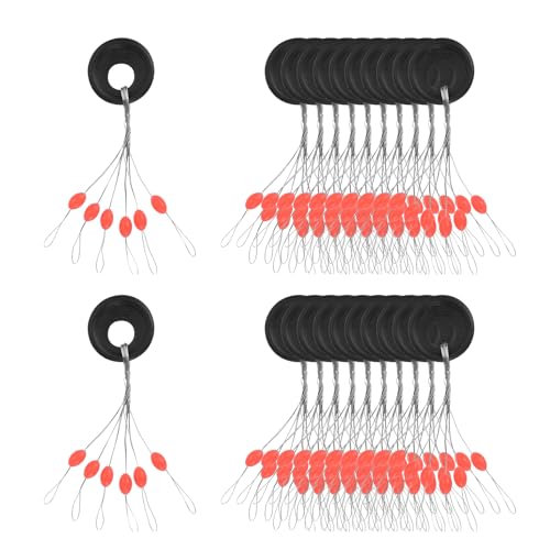 Bouchons de perles en caoutchouc pour bloquer les flotteurs coulissants en peche