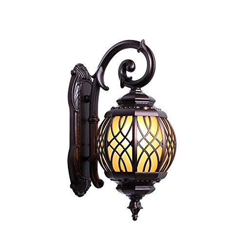 Lumière murale rétro en verre et lanterne vintage étanche IP54 pour extérieur