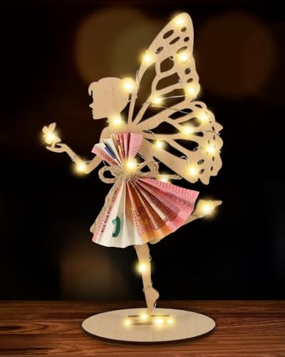 Giftota Illustrazione desiderata, regalo di denaro con catena luminosa a LED, regalo di compleanno per ragazze e donne, regalo di Natale