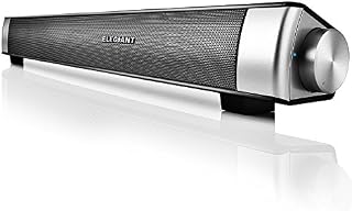 Bluetooth 5.0 Sound Bar, ELEGIANT Wired and Wireless Computer Speakers Portable Home Theater