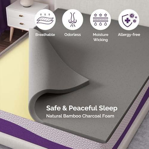 Sersper 8 Inch Bamboo Charcoal Cooling Gel Memory Foam Twin Mattress -Medium Plush - with Moisture Wicking Cover and Edge Support for Motion Isolating — view 5