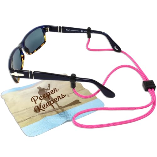 Peeper Keepers Eyeglass Retainer & Sunglass Holder Supercord Adjustable, Raspberry, 1pk