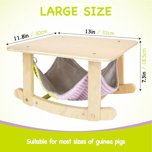 BESNEW Rede de porquinho-da-índia ampliada com design de balanço, brinquedos de porquinho-da-índia d