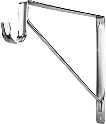 Hardware Resources 1516CH Shelf and Rod Support Bracket, Polished Chrome