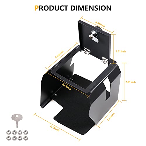 RERPRO Center Console Lock Safe Box Armrest Storage Compatible with 2018-2025 Jeep Wrangler JL 4XE Gladiator JT Interior Accessories Armrest Vault Security Organizer Tray with 3 Digit Combo Password by RERPRO - Image 9