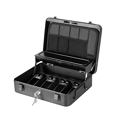 Metal Cash Box For Money, Register Box For Home And Bussines, Best Cash Box, Metal Cash Box With Great Features (Size: Large) #TOP6