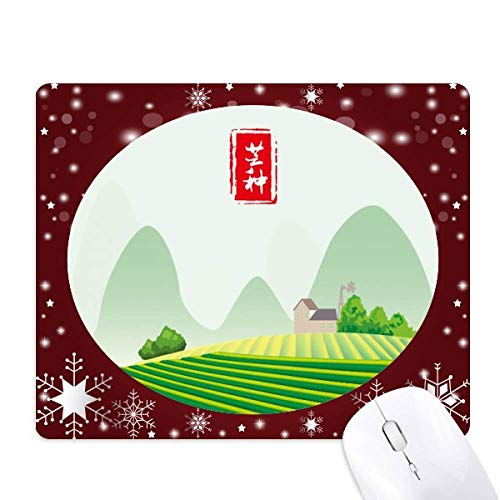Tapis de souris vingt-quatre termes solaires flocons de neige pour bureau