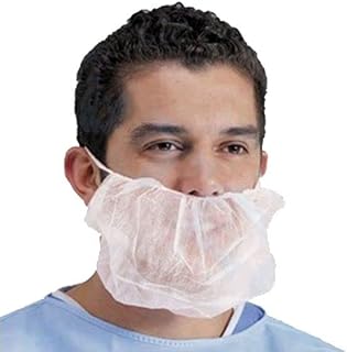 CLEANPRO Disposable Polypropylene Beard Covers, 1,000 Count (Universal Size, White)