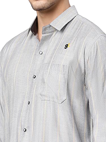 Image of Nirmla Fashion Men's Solid Regular Fit Full Sleeve Cotton Casual Shirt