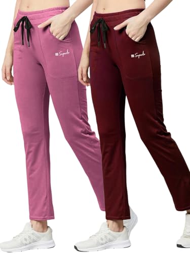 Image of Pinkmint Women Pure Cotton Casual Style Pyjamas Combo Pack Of 2 With Side Pockets
