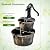 Happygrill Patio Garden Water Fountain Barrel Rustic Wood Fountain with Pump for Outdoor Backyard Decor