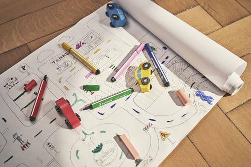 STABILO - Gefederter Dreikant-Filzstift - Trio Scribbi - 14er Pack - mit 14 verschiedenen Farben