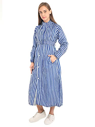 Image of FabSeasons Waterproof Long /Full Raincoat for Women with Adjustable Hood and Reflector at Back for Night Visibility. Pack Contains Top and Storage Bag