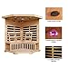Blue Wave 3-Person Hemlock Corner Infrared Sauna w/ 7 Carbon Heaters,Brown