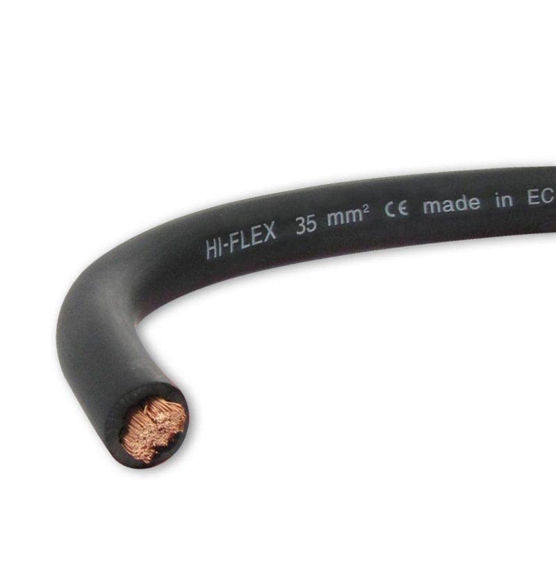 CABLE ELECTRIQUE EXTRA SOUPLE BATTERIE SOUDAGE NOIR 35 mm² - 5 METRES