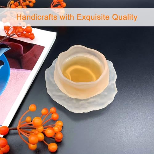 Image of KPNG Glass Tea Cup with Saucers, Coffee Cups for Home use, Household Items, Japanese mini Personal Small Tea Cup, Thickened Glass Cup Set Master (White, Pack of-2)