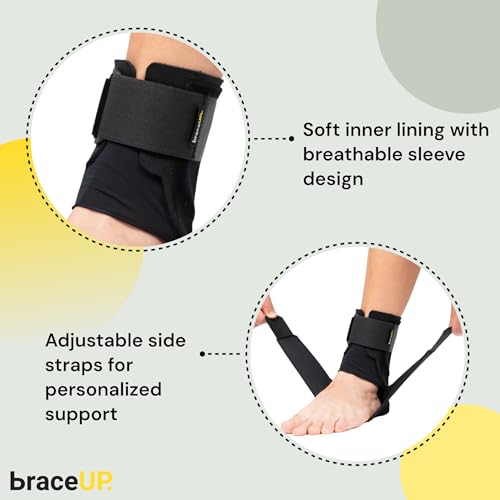 BraceUP Ankle Brace - Relieve Pain, Enhance Stability for Foot Pain, Sprained Ankle, Achilles Tendonitis, Men and Women