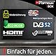 RED OPTICUM HD Sat Receiver für Satellitenschüssel mit Aufnahmefunktion, AAC-LC Audio, PVR, HDMI, SCART, USB, Coaxial - Timeshift & Einkabel tauglich - SBox Satelliten Receiver Set + HDMI Kabel