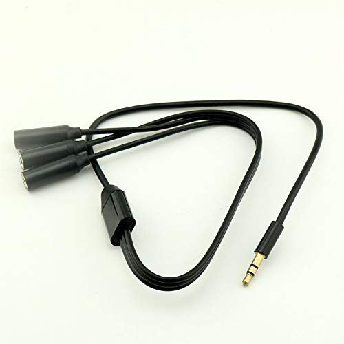 Cable divisor de audio 3.5mm macho a 3 hembra 50cm miniatura 2