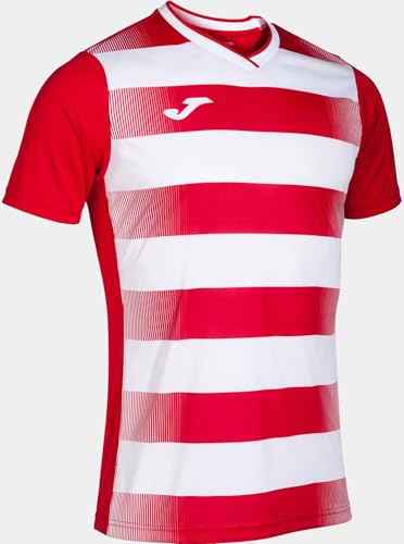 T-Shirt Europe V Joma Rouge Blanc pour Retrouver le Confort