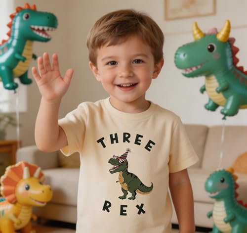 Image of Toddler Boys Girls 3rd Birthday Shirts for Baby Kids 3 Years Old Birthday Outfit for Party Short Sleeve Tshirt