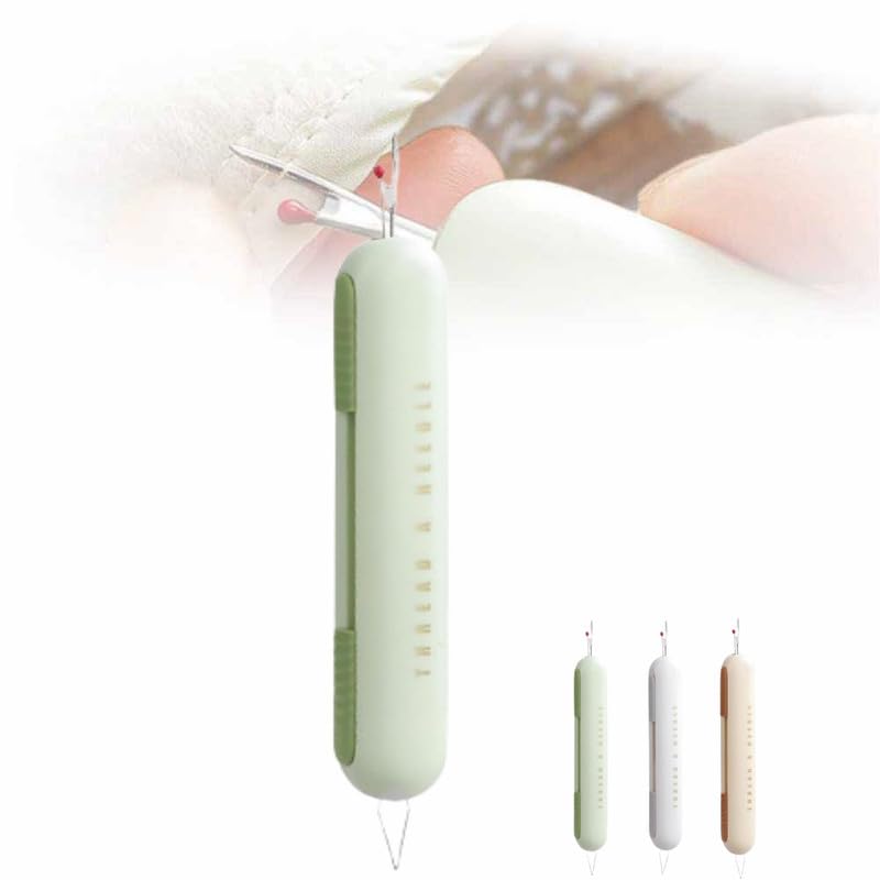 2024 Upgrade 2 in 1 Needle Threaders Seam Rippers for Sewing,Needle Threader Seam Ripper,Needle Threading and Seam Kit Seam Ripper Tool for Elderly and Sewing Enthusiasts(Green)