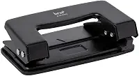 Brw Perfurador de Papel Metal 2 Furos até 10 Folhas 10,4cm Preto