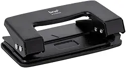 Brw Perfurador de Papel Metal 2 Furos até 10 Folhas 10,4cm Preto