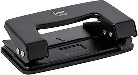 Brw Perfurador de Papel Metal 2 Furos até 10 Folhas 10,4cm Preto