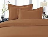 Elegant Comfort 1500 Thread Count Egyptian Quality Super Soft Wrinkle Free 4-Piece Sheet Set, Queen, Mocha Chocolate