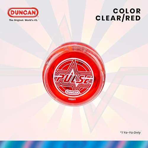 Duncan Toys Pulse LED Light-Up Yo-Yo, Intermediate Level Yo-Yo with Ball Bearing Axle and LED Lights, Clear/Red, Small by Duncan - Image 9