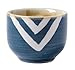 KTZAJO Wykwintne, jednopakowe kubki ceramiczne Sake w stylu japońskim — niebiesko-białe