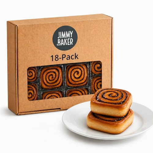 Jimmy The Baker Sticky Buns Without Nuts (18 Pack) - 5.5 Oz Cinnamon Rolls Topped With Caramel And Honey, Individually Wrapped - Rich Cinnamon Flavor