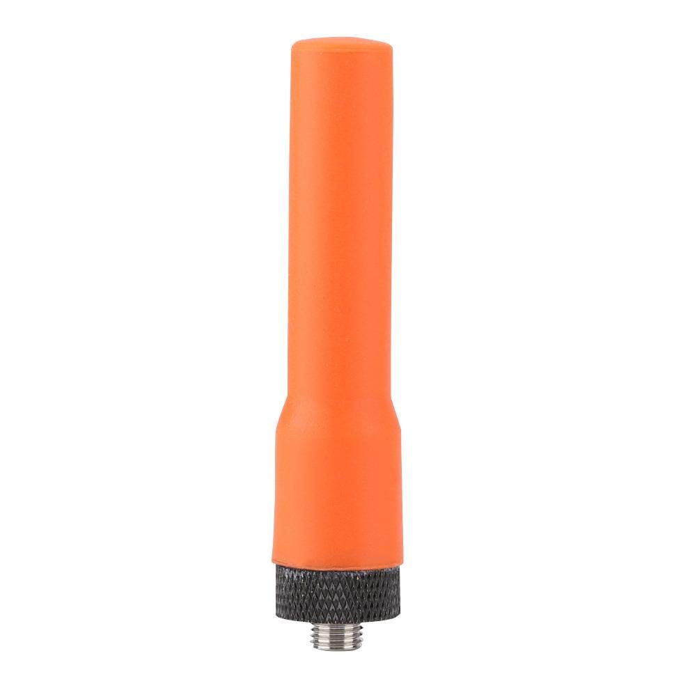 Tosuny Antena Walkie Talkie BNC żeńska antena VHF/UHF dwuzakresowa antena Walkie Talkie SMA-żeński kompatybilny z/Vertex TYT/LINTON/TonFa/WouXun/Baofeng/Zastone ZT-2R (pomarańczowa)