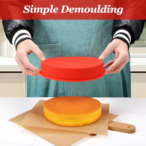 Fimary FIMARY-3237 Set Of 2 Silicone Cake Pan - Nonstick 8 Inch Round Cake Pan thumb #3