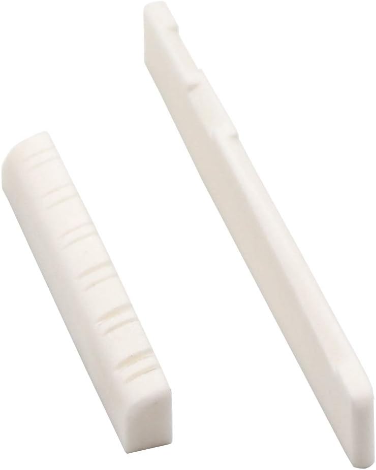 DISENS 6 String Acoustic Guitar Bone Nut and Saddle Slotted Guitar Neck Nuts Bridge Parts Replacement Musical Instrument Accessories : Musical Instruments