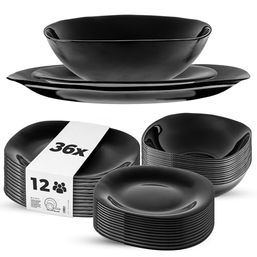 KADAX Set di stoviglie per 12 persone, 36 pezzi, servizio