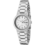 Seiko Women's SYME39K1 5 Automatic Light Silver Dial Stainless Steel Watch