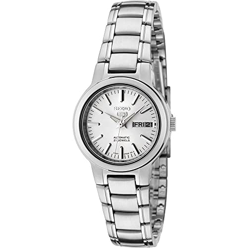 Seiko Women's SYME39K1 5 Automatic Light Silver Dial Stainless Steel Watch