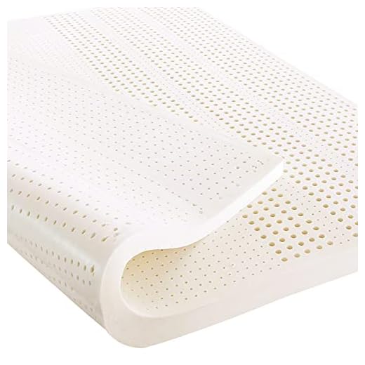 Talatex Natural Latex Mattress Topper, Premium Latex with Organic Mattress Cover, Medium Firmness Help Relief Shoulder & Back Pain (White, Queen (U.S. Standard), 3, Inches)