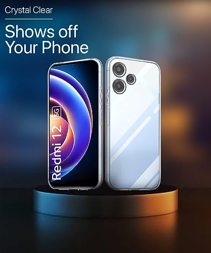 Image of WOW IMAGINE Crystal Clear Transparent Back Case Cover for Mi Redmi 12 5G | Poco M6 Pro 5G | Full Device & Camera Protection Shockproof TPU | Flexible Silicone Back Cover Case - Transparent