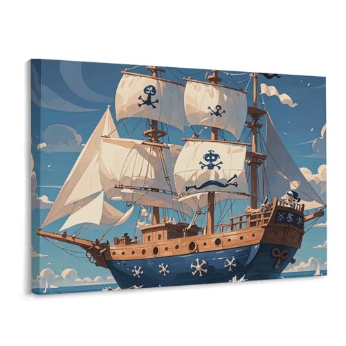 Toile murale pirate 40 x 30 cm pour habiller un mur vide de chambre ou de salon